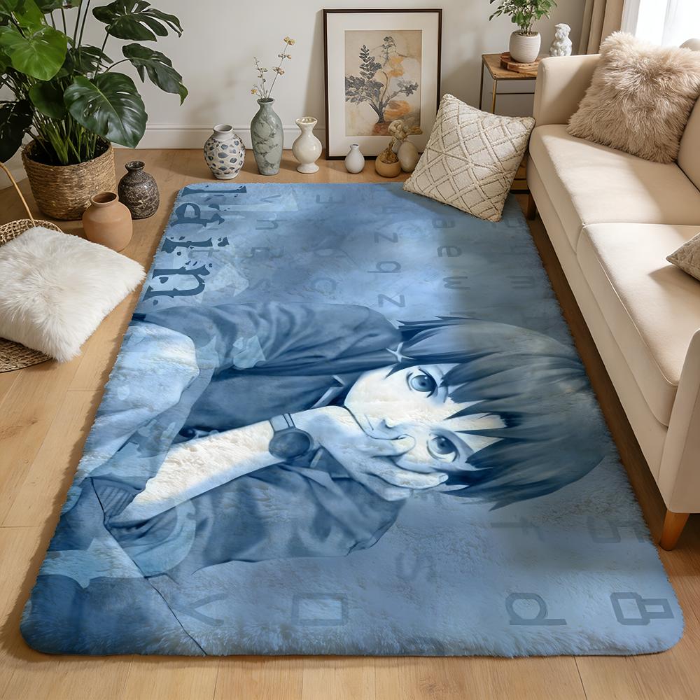 Anime S-Serial Experiments Lain Floor Mat Soft Flannel Floor Mat Non-Slip Absorbent Rug For Home Bedroom Bathroom