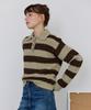 ROIROI Striped Polo Knit - Khaki Brown