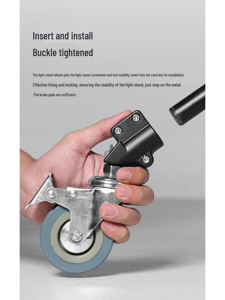 Ambitful Zhi Jie Photography Light Stand with Brakes - 22mm Tripod Legs and Universal Caster Wheels