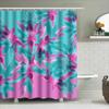 Watercolor Floral Print Shower Curtain Set Waterproof Fabric With Hooks Pink Blue Colorful Bath Decor Perfect Gift For Her Size: