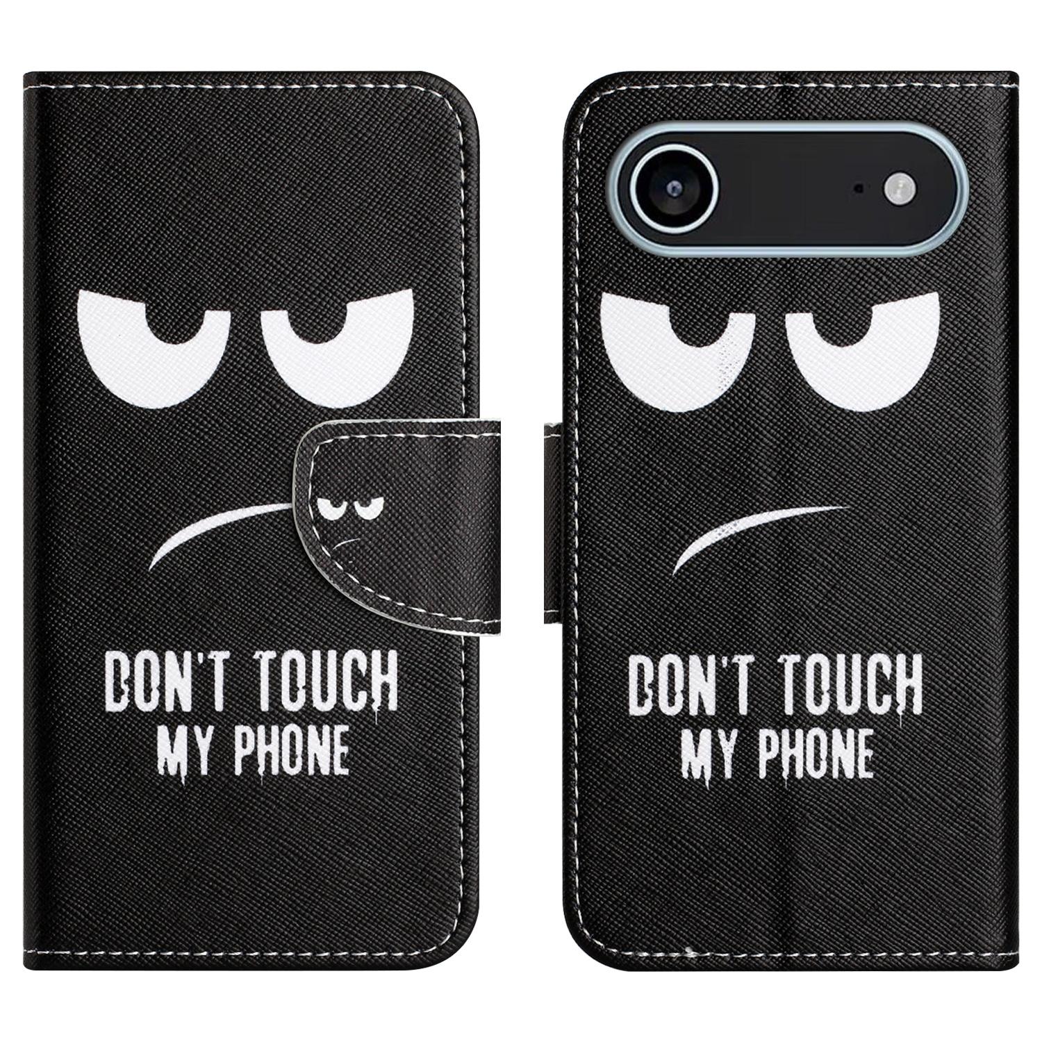 

For iPhone Air Case Pattern Printing Cross Texture Leather Phone Cover