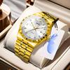 Men's Watch Stainless Steel Waterproof Non-Mechanical Luminous Calendar Steel Strap Watch