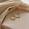 Late Sleeping Platycodon | Sparkling, Temperament Frosted Commuter Earrings Fine Sparkling Versatile Earrings Plain Ring Earrings Women