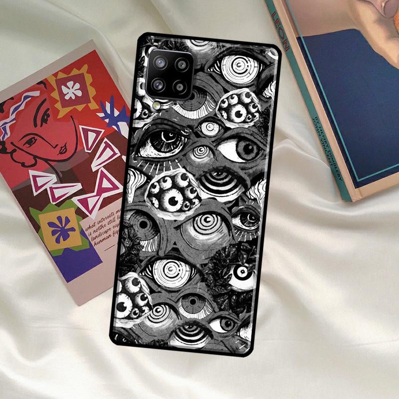 Scary Face Eyes Case For Samsung Galaxy A54 A06 A05 A16 A26 A36 A56 A53 A32 A52 A33 A13 A55 A35 A15 A14 A34