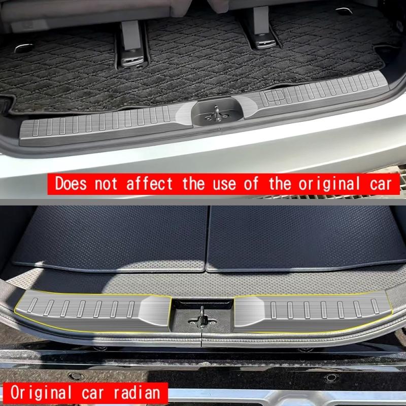 For Mitsubishi Delica MINI 2024 stainless steel Built-in Rear Bumper Protector door Sill Trunk Tread Plate Accessories