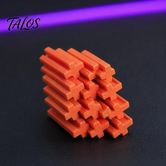 Creative Desktop Ornament 3D Printed Slime Cube Fidget Toy, Squishy Puzzle Stress Relief Toy for Desk Office, Geometric Decor with Matte Finish,