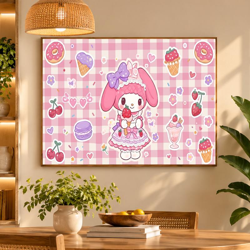 5D Diamond Painting My Melody DIY Full Drill Diamond Art Kit Home Decoration
