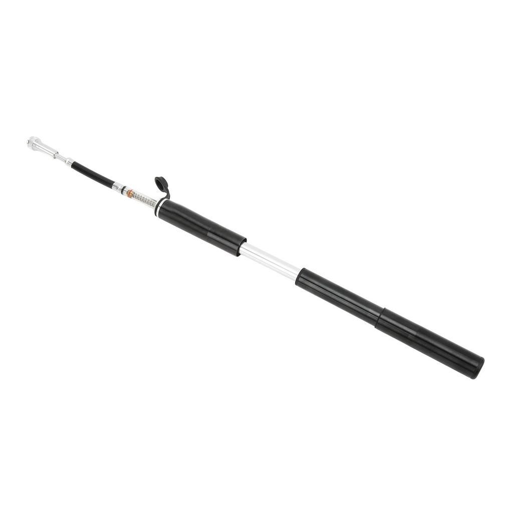 ENLEE Mini Bicycle Tire Pump with Barometer Telescopic Hose for American Valve Presta Value