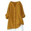 Women's Long Sleeve Button Color Loose Shirt Casual Shirt