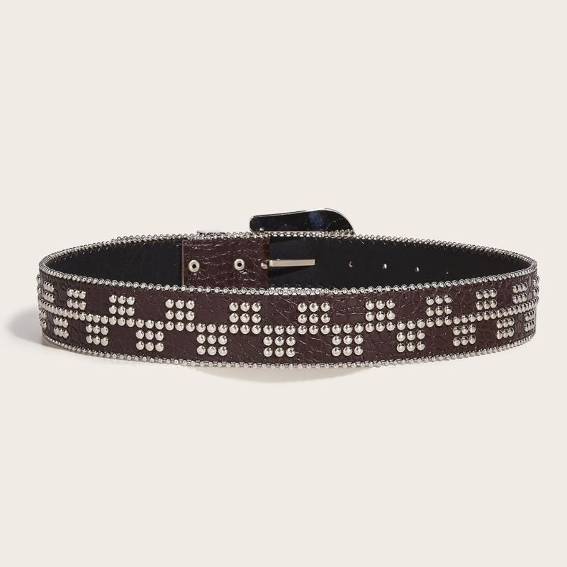 Subculture Belt  Rivet Studded Belt for Jeans Shorts Belt Women Waist Decors Pants Waist Belt Girl Waist Ornaments
