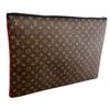 Louis Vuitton Patchwork Monogram M69690 Clutch Bag Brown Mens Used