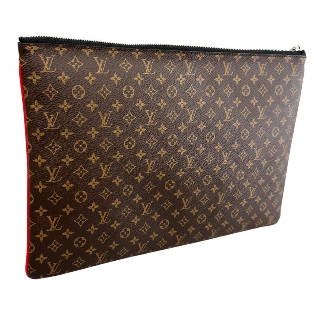Louis Vuitton Patchwork Monogram M69690 Clutch Bag Brown Mens Used
