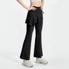 New Wrinkled Flared Culottes Fake Two-piece micro-La Pilates High-waisted Hip-lifting Yoga Pants