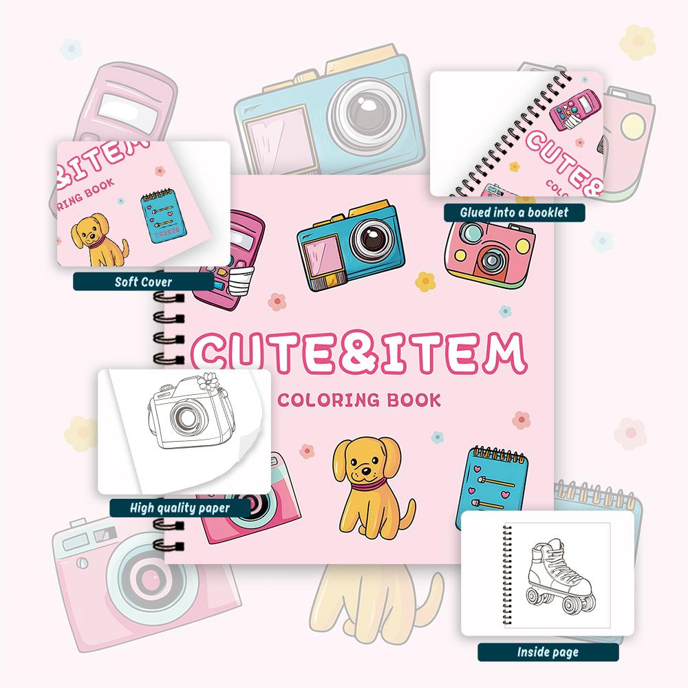 1pc, Item Colouring Book - Teen Colouring Book - 30 Sheets, 8.3x 8.3 inches, Adult Stress Relief, Birthday, Holiday Party Gift