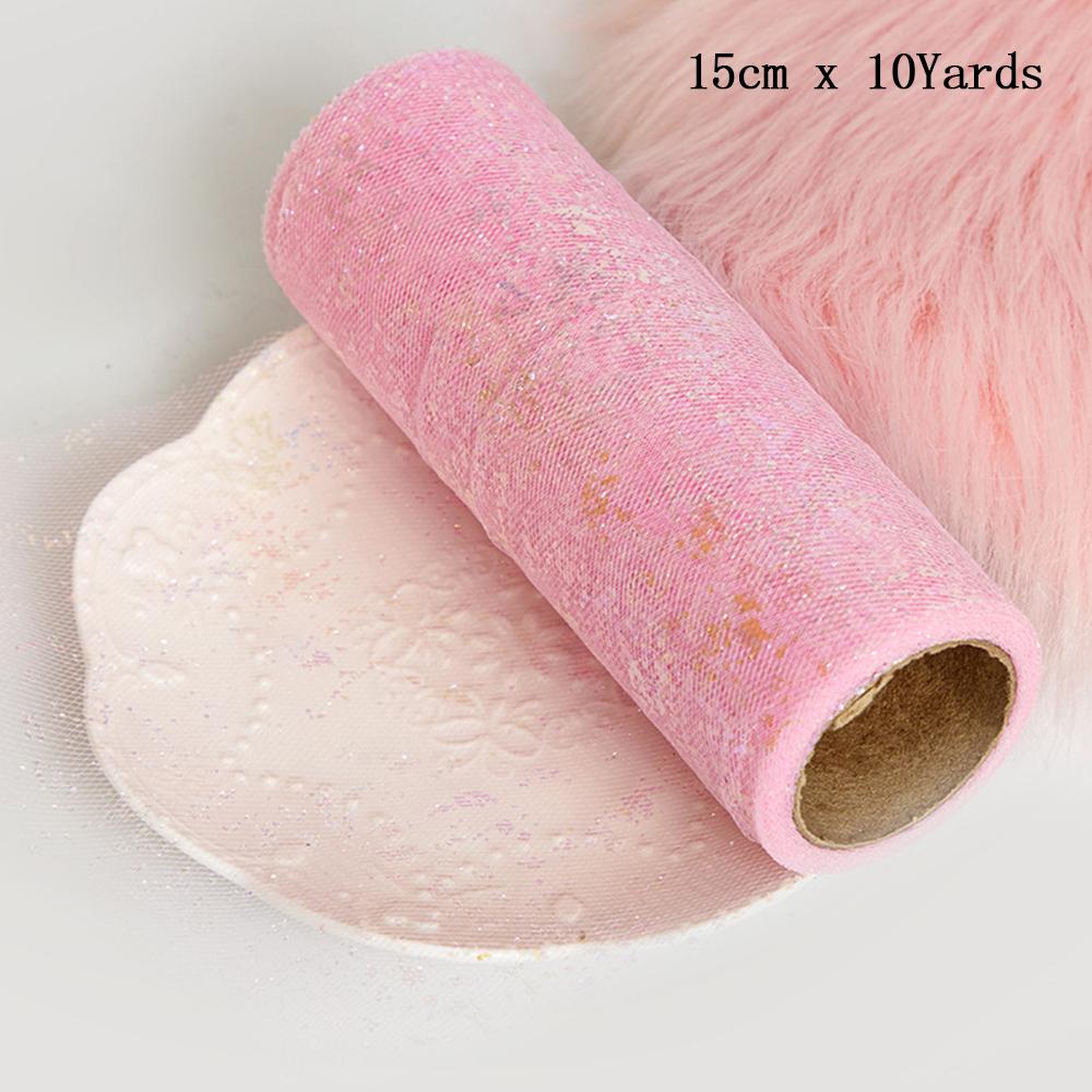 6" X 10 Yards Dots/Sequin/Glitter Tulle Rolls For Tutu Dress Gift Wrapping Wedding Decoration DIY Party Backdrop Ribbon Supplies