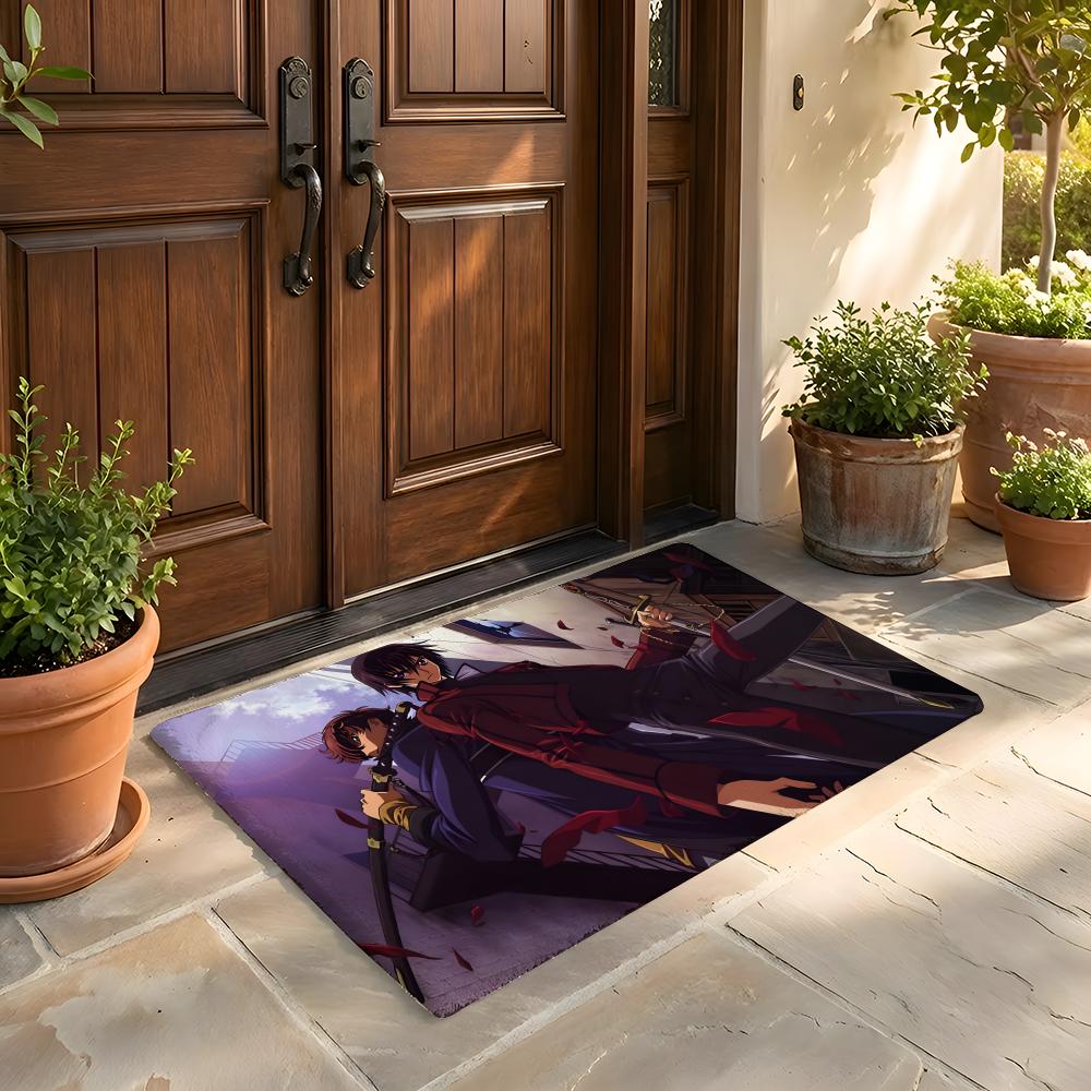 Floor Mat Soft Flannel Rug Non-Slip Absorbent Mat for Bathroom Bedroom Home Decor L-Lelouch of the Rebellion Anime