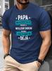Unisex Fathers Day Tshirt French Letter Print Papa Slogan Graphic Short Sleeve Tee Casual Family Gift Tops For Dad Birthday Prese