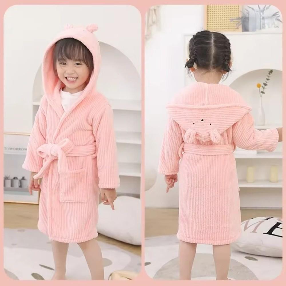 Soft Flannel Robes Clothes Thickened Children's Nightgown High Quality Kids Bathrobe Winter