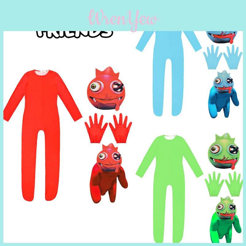 Roblox Rainbow Friends Cosplay Costume Jumpsuit Mask Suit For Kids Party Dress-up