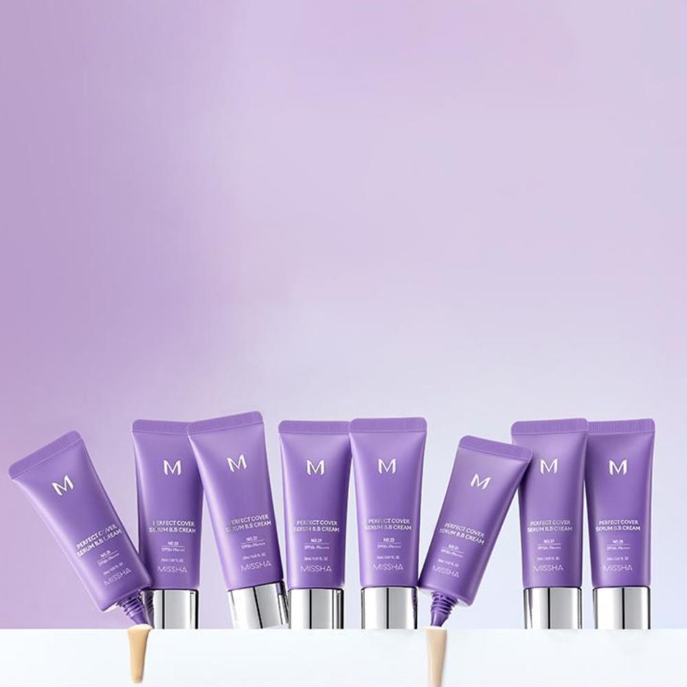 [MISSHA] Сыворотка-BB крем M Perfect Cover SPF 50+ PA ++++ 20 мл - 23 Нейтральный Бежевый