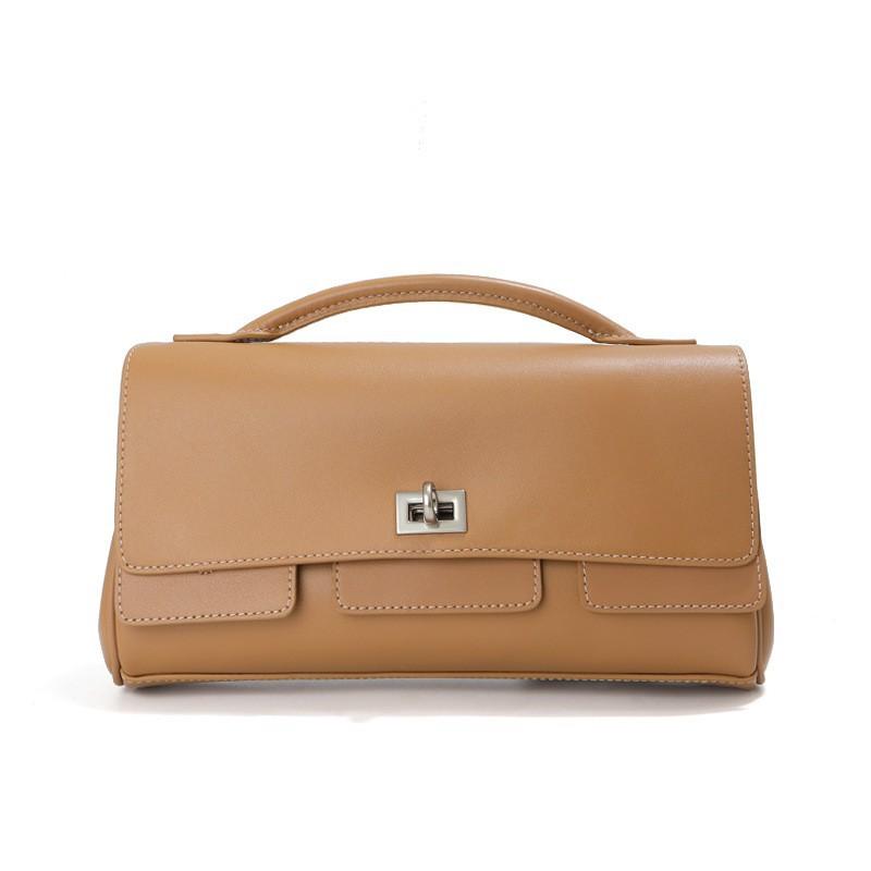 Single Shoulder Bag Genuine Leather Women's High-end Fashionable Clutch Simple Texture All-matching Commuting Underarm Cross-body