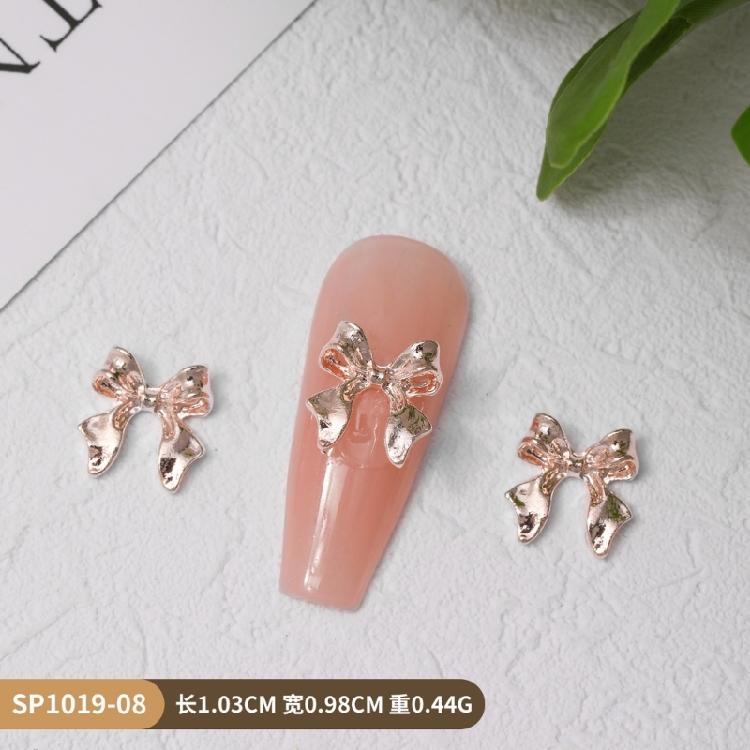 3D Metal Bows Nail Charms Nail Jewels Ribbow Bowknot Nail Art Decorations Nail Stud Nail Art Accessories for Women Girls