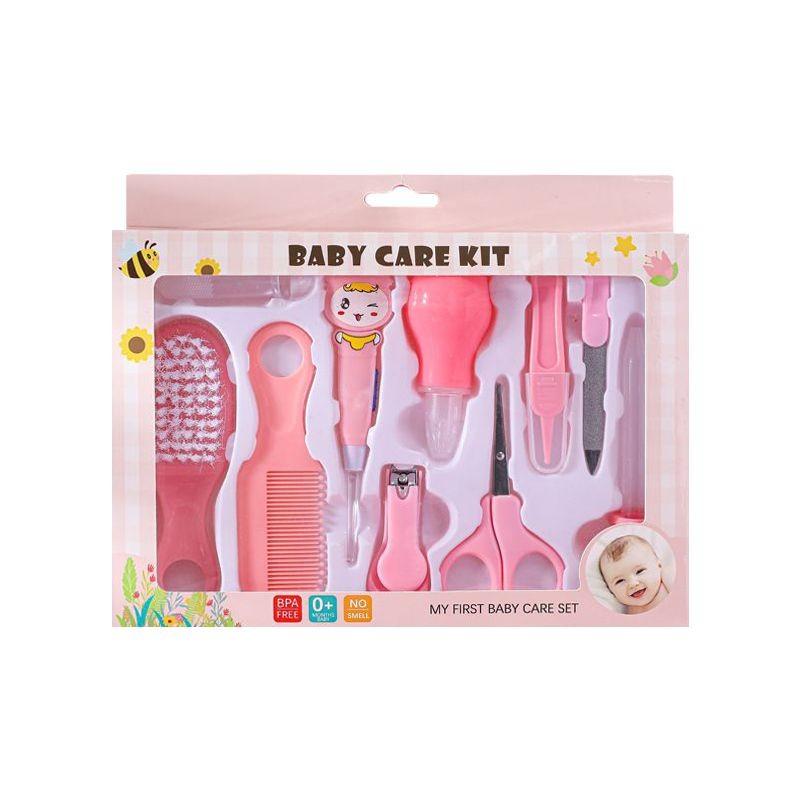 

Pcs Newborn 10 Baby Nail Hair Daily Care Kit Infant Kids Grooming Brush Set Comb Pink Set
