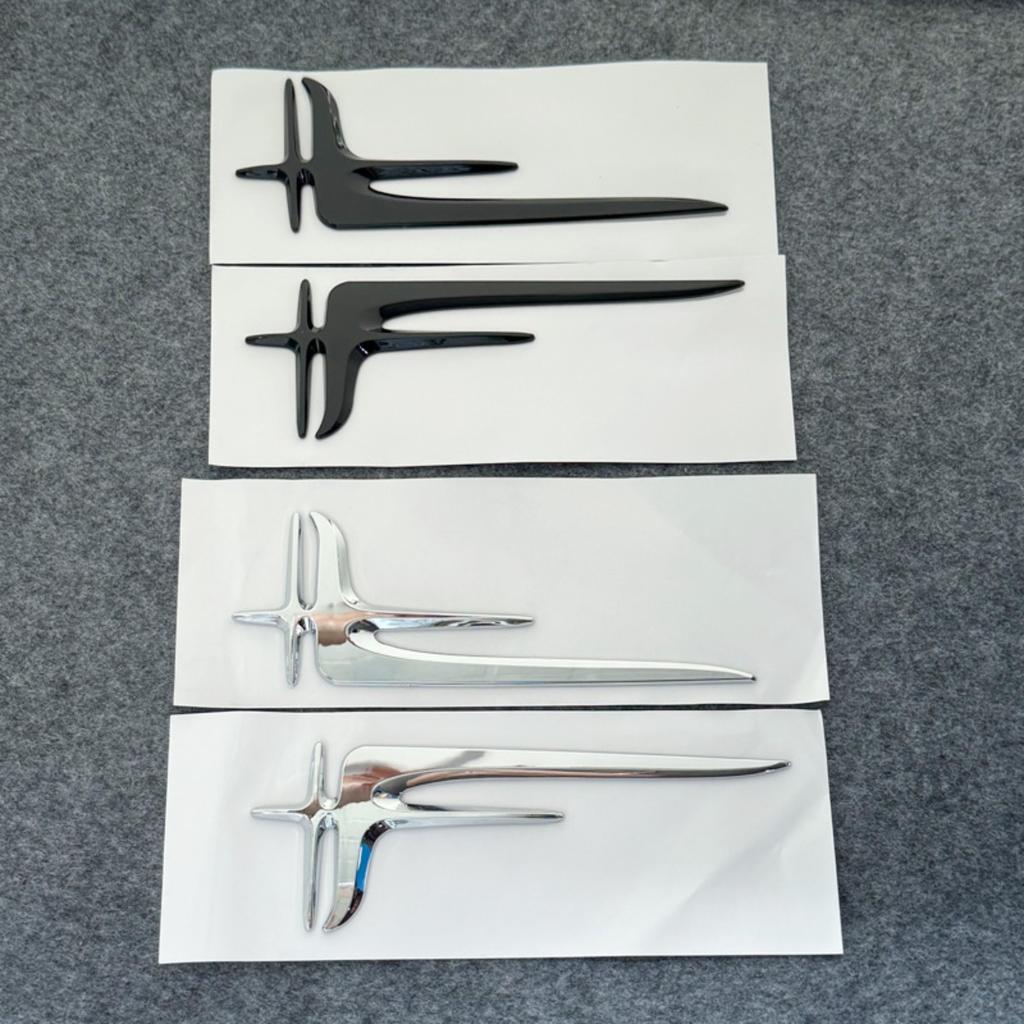 3D ABS Car fender side angel wing labels C-class E-class C200L extended version refit accessories