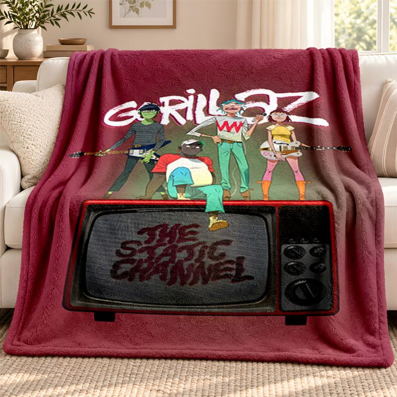 Gorillaz blanket Flannel Blanket Soft Cozy Plush Throw for Sofa Bed Lightweight Home Decoration Outdoor camping