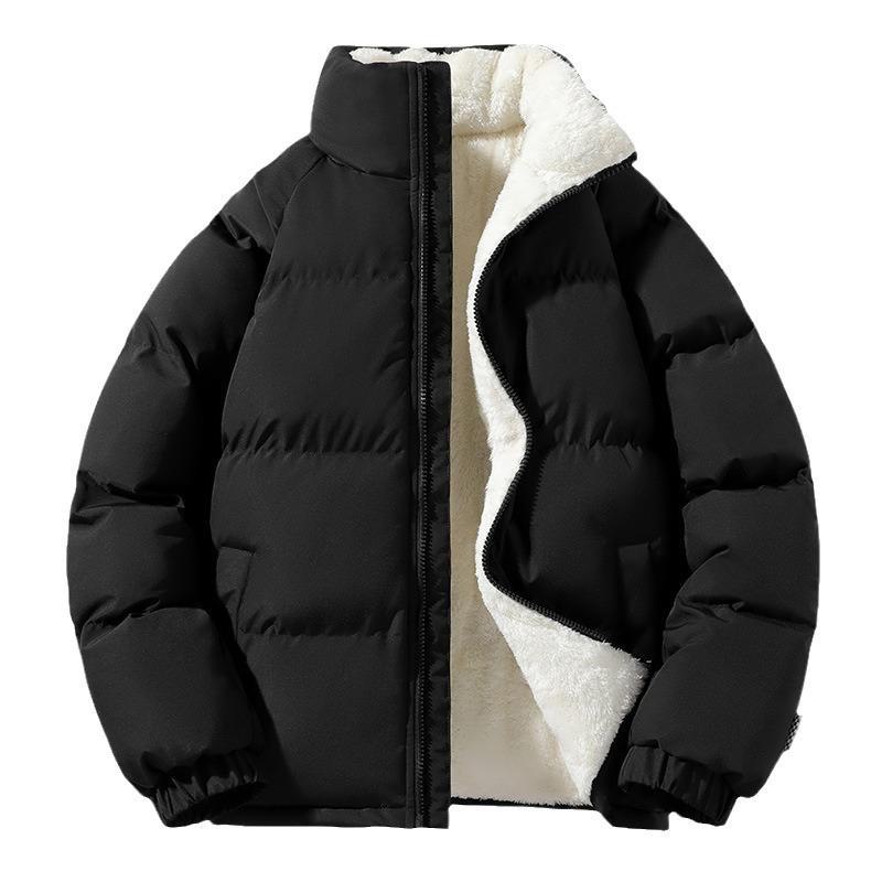 Men's Lamb Wool Velvet Padded Winter Coat - High Street Fashion, Loose-Fit, Warm Cotton Jacket