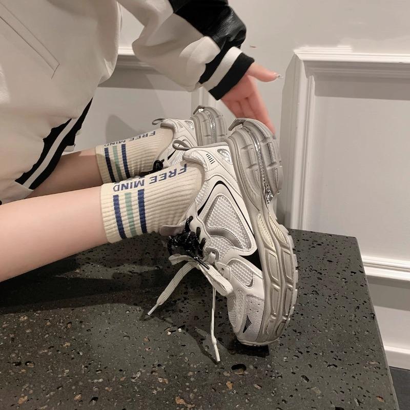 Art student~ casual dad shoes women's spring and autumn new thick-soled mesh breathable versatile sports shoes