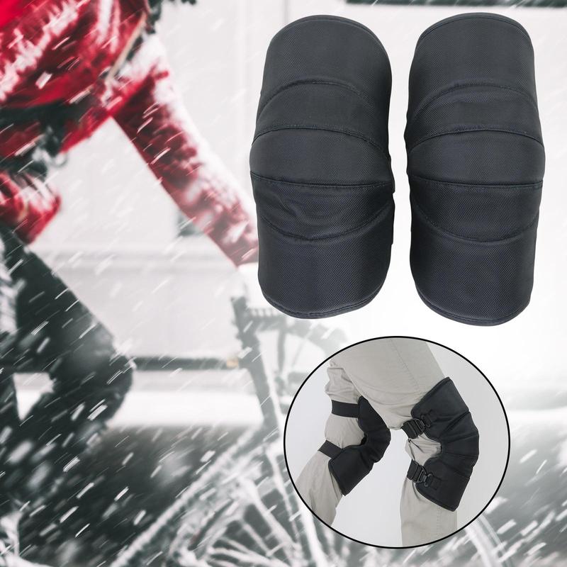 Oxford Cloth Plush Leg Gaiter Windproof Motorcycle Knee Protectors Adjustable Strap for Cold Weather Activities