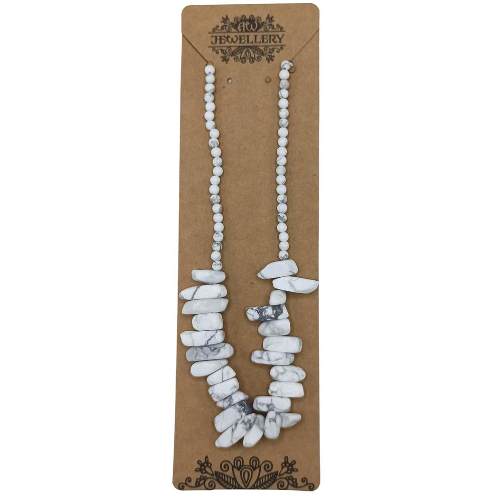 White Jasper Gemstone Necklace