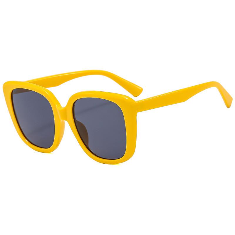 

Modern Feminine Cat Eye Sunglasses With Uv400 For Beach Trips And Fashionable Outings YellowFrameGrayLenses