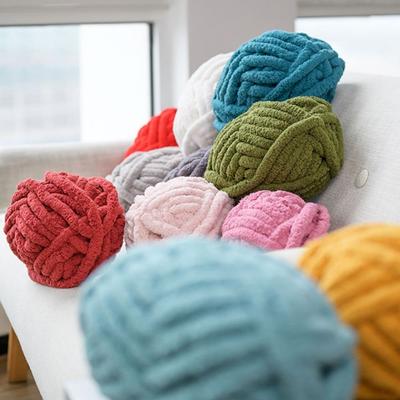 226g/Ball Velvet Thick Super Bulky Chunky Yarn Hand Knitting Woven Thread Basket Blanket Carpets Giant Yarn Hand-knit Blanket