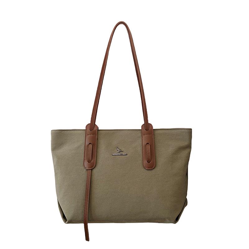 Jesienna Damska Torba Tote Dużej Pojemności - Jednolity Kolor, Wszechstronna, Modna Styl Na Ramię i Pod Ramię