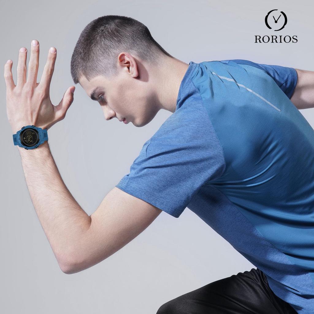 RORIOS Watch Digital Male Multifunctional Date Display Luminous Lightweight Waterproof Work Commuting Stylish Popular Simple Business Stylish Day