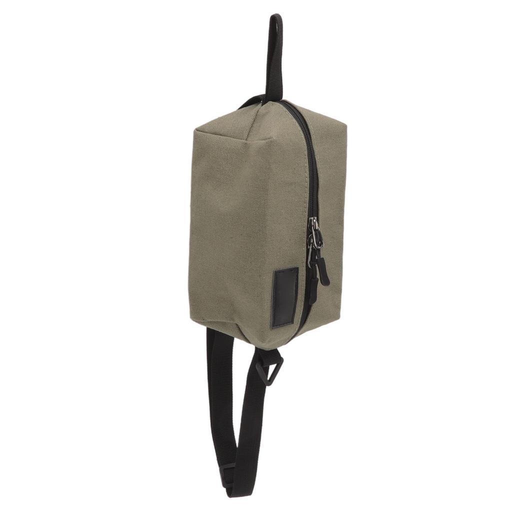 Outdoor Camping Tissue Dispenser Box Canvas Toilet Paper Holder Napkin Paper Case for Tent House Office OD Green