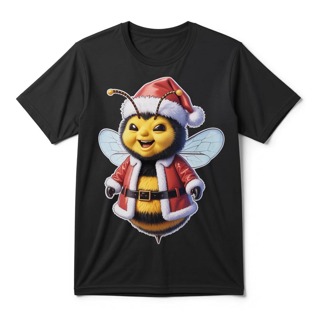 The Adorable Santa Bee Bringing You a Merry Buzzmas Shirt L