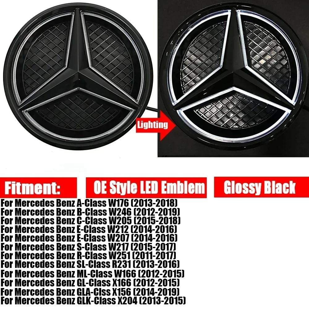 2025 Heiß Neu 2025 Für Mercedes Benz Beleuchtetes Sternenabzeichen Auto Frontgrill LED Emblem Licht Für Mercedes Benz GL X166 W205 W117