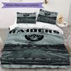 Las Vegas Raiders Pattern Bedding uilt Set uilt Cover Pillowcase Home Decoration Birthday Gift (1*duvet cover + 2*pillowcase without core)