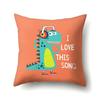 Cute Cartoon Dinosaur Pillowcase  Animal Polyester Cushion Cover Waist Throw Sofa Home Decoration Pillow Cases