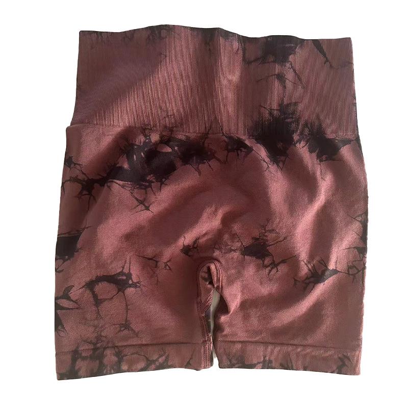 

Летние шорты для йоги с высокой талией и эффектом пуш-ап, тай-дай M