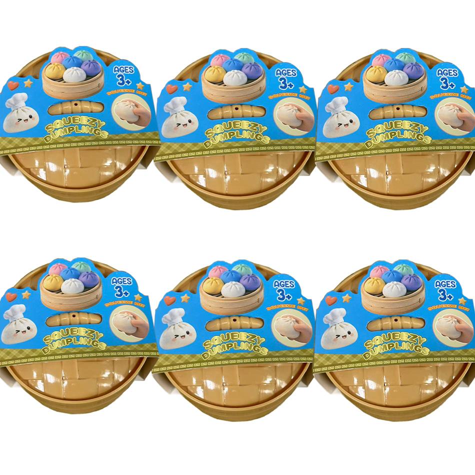Scatola Cieca Dumpling Glitterato Squishy Giocattolo Sensoriale da Spremere per Alleviare lo Stress