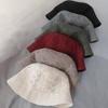 Women's Leaf Pattern Crochet Duvet Autumn Bucket Hat