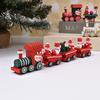 Christmas Wooden Train Merry Christmas Decorations for Home Tree Ornament Navidad Noel Kids Gift Happy New Year