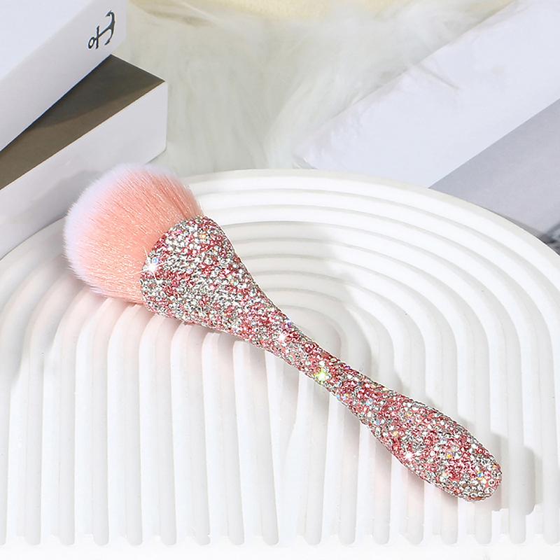 Štětec na make-up s diamantovou rukojetí Volný štětec na pudr štětec na tvářenku Profesionální štětec na make-up štětec na make-up na tvářenku Měkký kartáč na vlasy