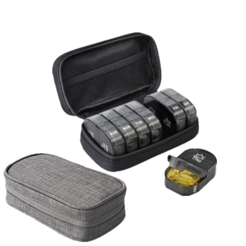 

1 коробочка для таблеток на 7 дней, коробочка для таблеток «утро-вечер» с переносной сумкой для пищевых добавок, витаминов и рыбьего жира.