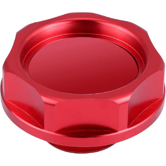 Acouto Automotive Replacement Oil Filler -Aluminium Alloy Oil Filler Cover Engine Fuel for Car (Red)