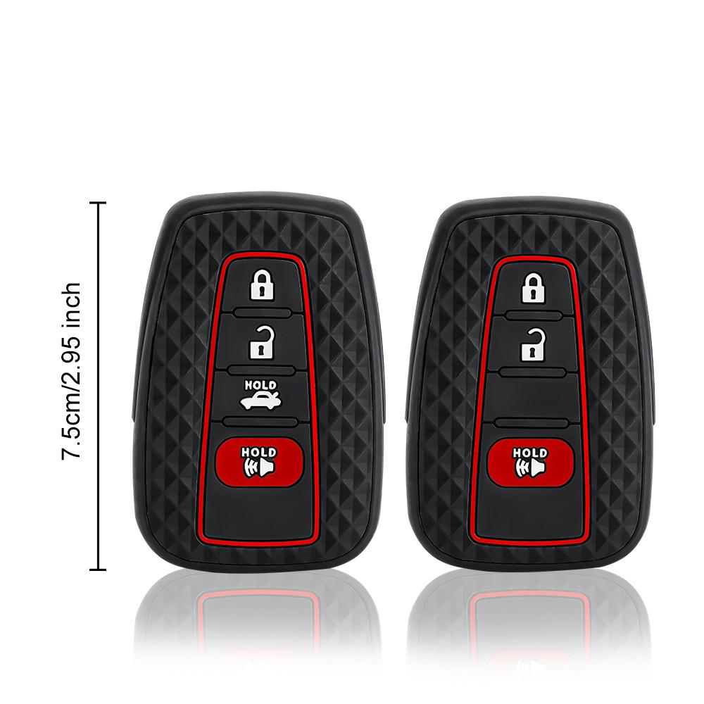Silicone Remote Car Key Case Cover for Toyota CHR Camry Corolla RAV4 Highlander C-HR Prius Land Cruiser Prado Shell 3/4 Buttons